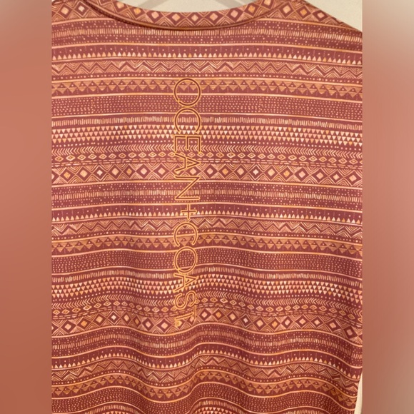 Ocean + Coast Active Top Size S Western Aztec Boho Pink Crewneck Short Sleeve - Picture 5 of 7